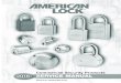 Padlock Servicing Procedures · • Insert security nut and screw • Tighten security screw • Check operation (see page 7 for A1000, A5000 and A6000 Specifications Chart) American