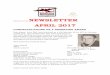 Extracts from NEWSLETTER April 2017 Tenant/Essendon... · NEWSLETTER APRIL 2017 CONGRATULATIONS ON A DESERVING AWARD Past player, John Birt, was inducted as a Life Member of the AFL
