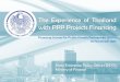 The Experience of Thailand with PPP Projects Financing - The experience of... · PPP Strategic Plan 2015 - 2019 (2558 – 2562 B.E.) Education, Public Health and Science, Technology
