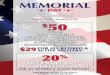 Memorial Day Weekend 2017 - FLYERcdn.cybergolf.com/images/378/Memorial-Day...FLYER.pdf · MEMORIAL - Weekend - OFF ENTIRE BILL** DAY Friday, 5/26 - Sunday, 5/29 $50 green fee, cart