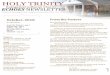 HOLY TRINITY · The Rev. Dr. Michael G. Tavella October, 2018 In This Issue: From the Pastors –pg. 1 Prayer List – pg. 3 Letters – pg. 10 Worship Assts Schedule – pg. 24 Calendar