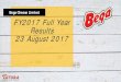 Bega Cheese Limited FY2017Full Year Results 23 …...This presentation has been prepared by Bega Cheese Limited ACN 008 358 503 (Bega Cheese) on informationavailable at the time of