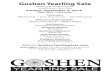 Goshen Yearling Sale · Winbak Farm Garrett Bell 410-885-3059 garrett.bell@winbakfarm.com Goshen Yearling Sale Yearlings will be available for inspection at the Sales Facility beginning