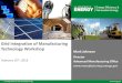 Grid Integration of Manufacturing Technology Workshop Mark ... · Process Intensification (Chemical) Process Intensification (Thermal) Functional Membrane Structures Smart Manufacturing