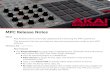 MPC Release Notes - inMusic Brandscdn.inmusicbrands.com/akai/CODAIGETWTBNTSWWBBETS/M... · MPC Release Notes About Akai Professional is continually updating and enhancing the MPC