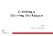 Creating a Winning Workplace - AGBagb.org/sites/default/files/legacy/u16/Saftig PPT.pdfYour Survey Profile •Group 1 –Staff Assistant •Group 2 –Accountant/IT Specialist/Advancement
