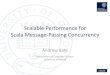 Scalable Performance for Scala Message-Passing Concurrency · Ring topology . 0. 50000. 100000. 150000. 200000. 250000. 300000. Time to pass a message 300 times around an n process