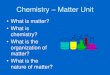 Chemistry - Matter Unit · 3) solution equilibrium = state where the solute is dissolving at the same rate that the solute is coming out of solution (crystallizing). a) Opposing processes