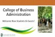 College of Business Administration€¦ · Strategy and Entrepreneurship. Dr. Jesse Catlin. Marketing and Supply Chain Management. Dr. Hao Lin. Finance, Insurance, and Real Estate
