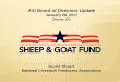 ASI Board of Directors Update · 2017. 2. 7. · ASI Board of Directors Update January 28, 2017 Denver, CO ... Funding 24.6% Dairy and Cheese Processing 3.0% Lamb & Goat Feed 2.1%