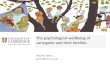 The psychological wellbeing of surrogates and their …...Sample •Current study: follow-up study of 34 surrogates seen 1 year after birth of surrogacy child. (Jadva, Murray, Lycett,