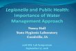Nancy Hall State Hygienic Laboratory Coralville, IA · 9/27/2018  · Presentation Overview Topics ... Outbreak Deficiencies CDC 2000-2014 ... (The Nelac Institute) or ISO/IEC 17025:2005