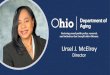 Director - medicaid.ohio.gov · Director Fostering sound public policy, research, and initiatives that benefit older Ohioans. DATA AND RESEARCH. HEALTHCARE. EDUCATION AND OUTREACH
