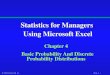 Statistics for Managers Using Microsoft Excel€¦ · 3/5/2018  · © 1999 Prentice-Hall, Inc. Chap. 4 - 1 Statistics for Managers Using Microsoft Excel Chapter 4 Basic Probability