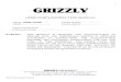 GRIZZLY - Alcor inc.v... · 4. Inspect cable, replace if damaged, worn or unravelled. 5. Be certain that the proper amount of counterweights is securely in place before hoisting operation
