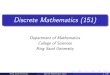 Discrete Mathematics (151) - KSUfac.ksu.edu.sa/sites/default/files/boolean_algebra_1_0.pdfBoolean Functions Boolean algebra provides the operations and the rules for working with the