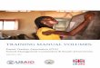 TRAINING MANUAL VOLUMES - Winrock · This manual is made possible by the generous support of the American people through the United States Agency for International Development (USAID)