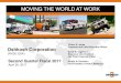 MOVING THE WORLD AT WORK · 2019. 6. 13. · Oshkosh Corporation (NYSE:OSK) MOVING THE WORLD AT WORK . Forward-Looking Statements . This presentation . contains statements that the