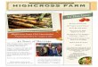HIGHCROSS FARM CSA MEMBER NEWSLETTER · 2016. 8. 6. · HighCross Farm CSA Newsletter Summer Share Week #8 - August 4, 2016 ssue Rainbow Carrots 40 Years of Marriage 4-H Project Award