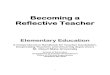 Becoming a Reflective Teacher · 2019. 2. 27. · A teacher shall take reasonable disciplinary action in exercising the authority to provide an atmosphere conducive to learning. A