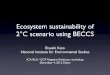 Ecosystem sustainability of 2°C scenario using BECCS...−1 0 1 2 Year LUC carbon emissions (Pg C yr − 1) GFDL−ESM2M climate HadGEM2−ES climate IPSL−CM5A−LR climate MIROC−ESM−CHEM