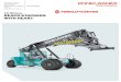 Hunter Plant Hire - 10–80 tons REACH STACKERS …...Hydraulic extension with 2 cylinders (20–40 ft), large sideshift (±800 mm) with 1 hydraulic cylinder and full rotation (–105/+195