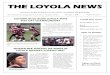 THE LOYOLA NEWS...THE LOYOLA NEWS Volume VI, Issue I Page 3 Loyola High School, in conjunction with St. Luke’s Parish and over nineteen differ-ent parishes in the diocese of Montreal,