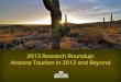2013 Research Roundup: Arizona Tourism in 2012 and Beyond · 2014. 9. 4. · 2 . $19.3 billion. in direct spending . 38.1 million . overnight visitors . 2012 Arizona Travel Industry