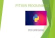 PYTHON PROGRAMMING UNIT-1 ppt.pdf · Output: X=5 Ex -3: î datacamp ïáî ïáî ï Output: datacamp Tutorial Python Since the python print() function by default ends with newline