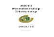 2015/16 HETI Membership Directory...2015/16 HETI Membership Directory 2015/16 HETI Membership Directory 5 Letter from the President Dear HETI members, I invite you to explore the content