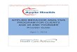 APPLIED BEHAVIOR ANALYSIS PROGRAM FOR ... ... Applied Behavior Analysis (ABA) Program for Clients Age