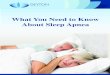 What You Need to Know About Sleep Apnea · 2016. 4. 14. · What You Need to Know About Sleep Apnea 3 What are the Warning Signs of Sleep Apnea? Warning signs and symptoms of sleep