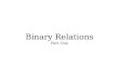 Binary Relations - Stanford Universityweb.stanford.edu/class/archive/cs/cs103/cs103.1184/... · 2018. 1. 25. · Binary Relations A binary relation over a set A is a predicate R that