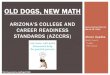 OLD DOGS, NEW MATH - Kyrene School District · 2015. 3. 26. · Math Coach *Lagos *Mariposa OLD DOGS, NEW MATH ARIZONA’S COLLEGE AND CAREER READINESS STANDARDS ... Help your child