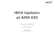 HKIX Updates at APIX #20at APIX #20 Kenneth CHAN HKIX Team 9 Sep 2019, Chiang Mai HKIX Today •Supports both MLPA (Multilateral Peering) and BLPA (Bilateral Peering) over layer 2