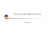 New Decision Table-Based Testing · 2012. 1. 18. · DTT–44 Decision Table - Equivalence Class Comparison – 4 It has been shown that equivalence classes and decision tables can