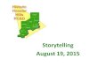 Storytelling August 19, 2015 - Historic Hoosier Hills RC&D Storytelling.pdf · 2015. 8. 25. · Branding your Stories Wrap Up. OBJECTIVE MAKE YOU & YOUR ORGANIZATION SUCCESSFUL! 