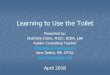 Learning to Use the Toilet · 2018. 8. 22. · Perseveration with flushing ... child’s journey from diapers to being potty trained. Have the child star as the hero. After each successful