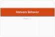 Malware Behavior - Old Dominion Universityc1wang/course/cs495/...Downloaders and Launchers Retrieve an additional piece of malware from the Internet and execute Often packaged with