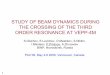 STUDY OF BEAM DYNAMICS DURING THE CROSSING ...PAC’09, May 4-8 2009, Vancouver, Canada 2 Motivation Beam emittance degradation and intensity loss may occur during the resonance crossing