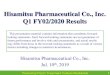 Hisamitsu Pharmaceutical Co., Inc. Q1 FY02/2020 Results ... actual actual actual actual actual forecast