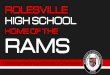 ROLESVILLE RAMS HIGH SCHOOL HOME OF THE · 2020. 8. 11. · If you applied, you were accepted. By signing up, this is a semester long or year-long commitment. Students are expected