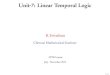 Unit-7: Linear Temporal Logicsri/Courses/MCSV/Slides/LTL.pdf · Unit-7: Linear Temporal Logic B. Srivathsan Chennai Mathematical Institute NPTEL-course July - November 2015 1/13