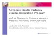 Advocate Health Partners Clinical Integration ProgramPresentation Overview • Define Clinical Integration • Market Place Realities • Advocate Health Partners (AHP) ... • Several