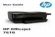 HP Officejet 7610 Wide Format e-All-in- One · of Hewlett-Packard, except as allowed under copyright laws. The only warranties for HP products and services are set forth in the express