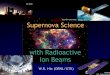 (SST/HST/CXO/NASA) Integral (ESA) Supernova Science · 2006. 10. 31. · W.R. Hix (ORNL/ U. Tenn.) Nuclear Measurements for Astrophysics, ORNL, October 2006 ν-Effects on Supernova