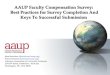 AAUP Faculty Compensation Survey: Best Practices for Survey … · 2016. 12. 16. · AAUP Faculty Compensation Survey: Best Practices for Survey Completion And Keys To Successful