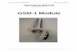 Operating Manual GSM-1 · KELLER AG für Druckmesstechnik GSM-1 Operating Manual - 3 - 1 GENERAL This GSM-1 unit is a battery-operated module for the remote transmission of sensor