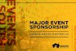 MAJOR EVENT SPONSORSHIP...FIFA World Cup, Olympic Games and ICC Cricket World Cup. These events are undeniable for the brand impacts and media exposure they deliver, in addition to