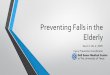 Preventing Falls in the Elderly - Seton · 27-04-2016  · PowerPoint Presentation Author: Rix, Kevin Created Date: 5/25/2017 1:45:11 PM 